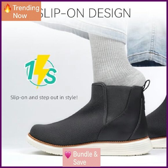 Waterproof Chelsea Boots Slip On Orthopedic Wide Toe Comfortable Walking - Picture 6 of 8